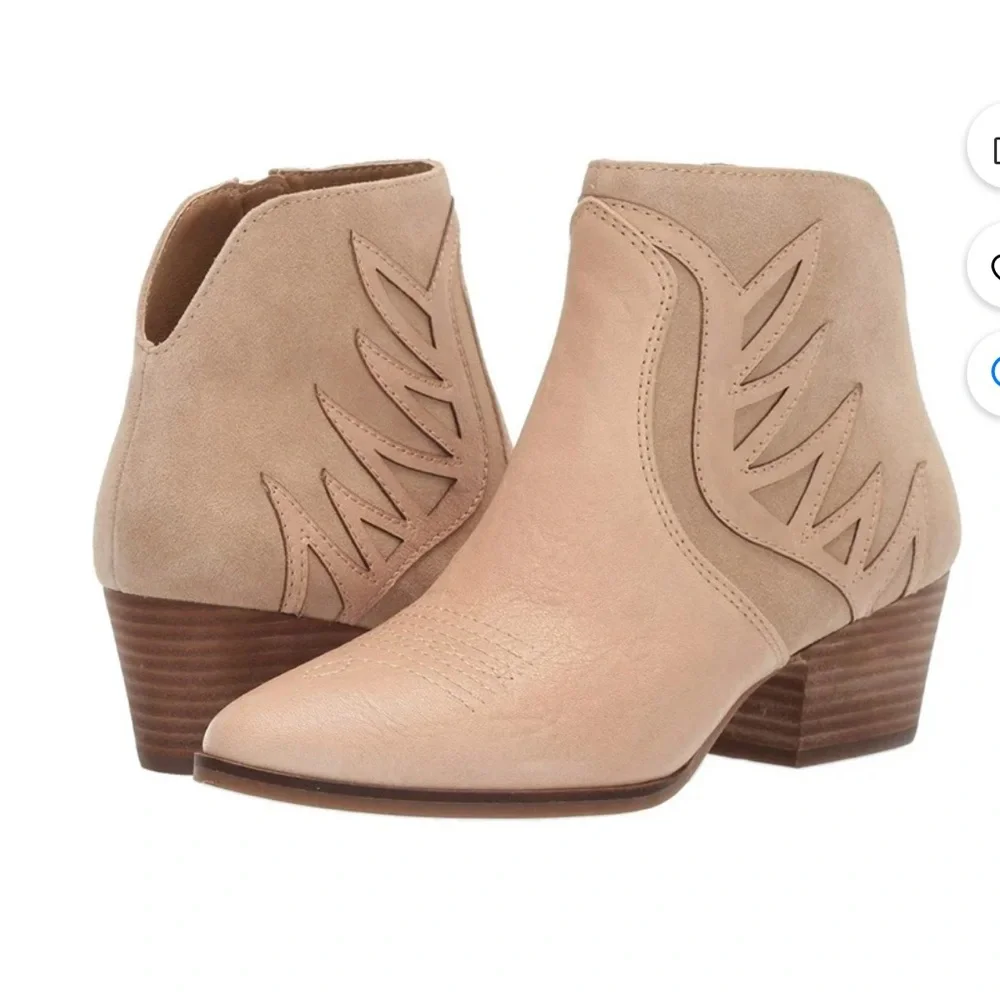 Lucky Brand Idellina Western Bootie in Tahini. Size 9. - Picture 2 of 13